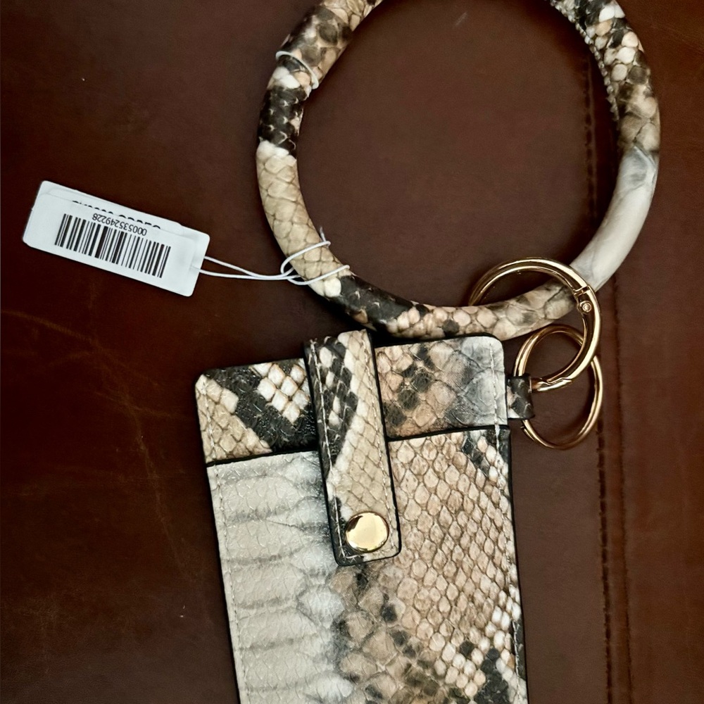 New Snake Animal Print Wristlet Keychain
